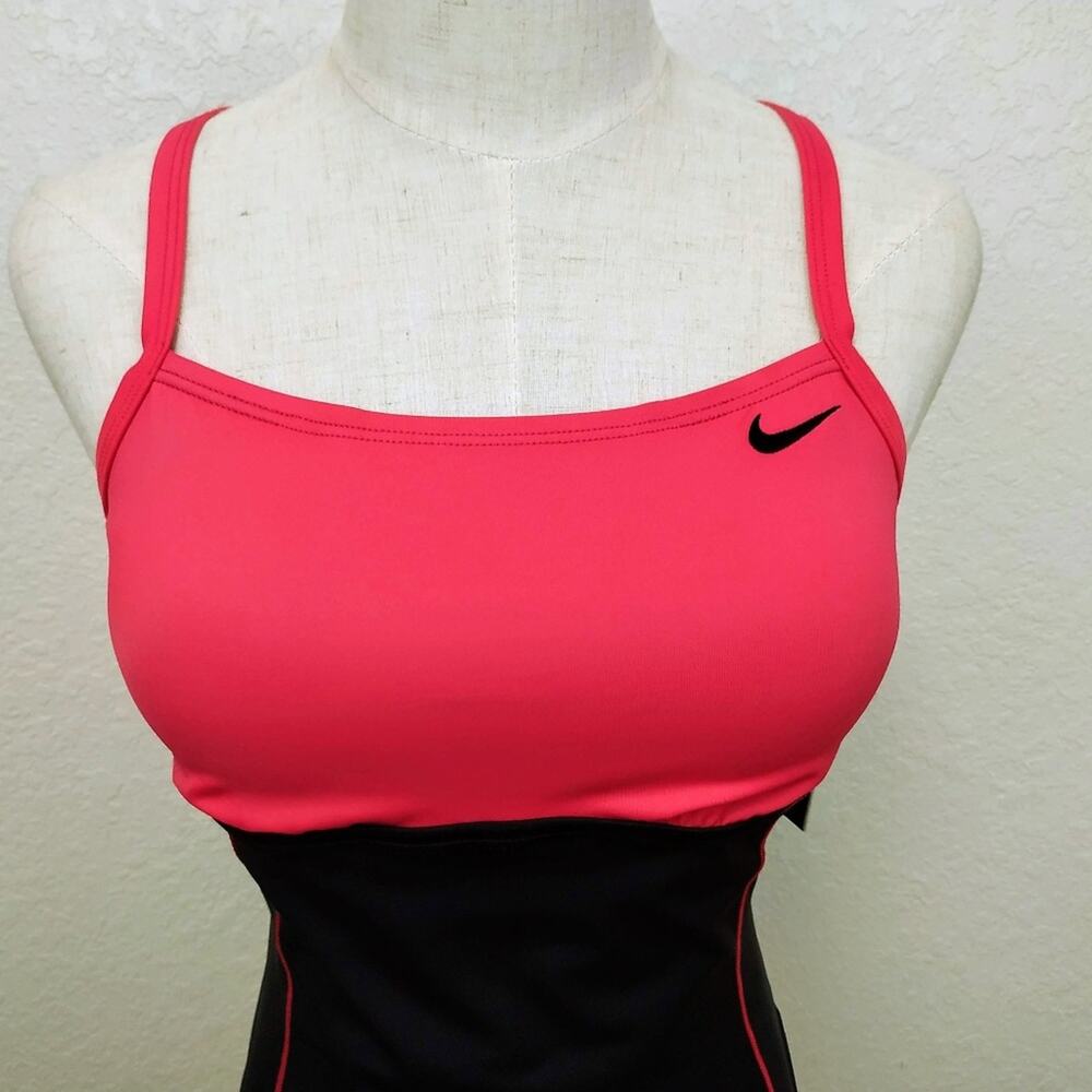 Nike Pink & Black One Piece Swimsuit NWT